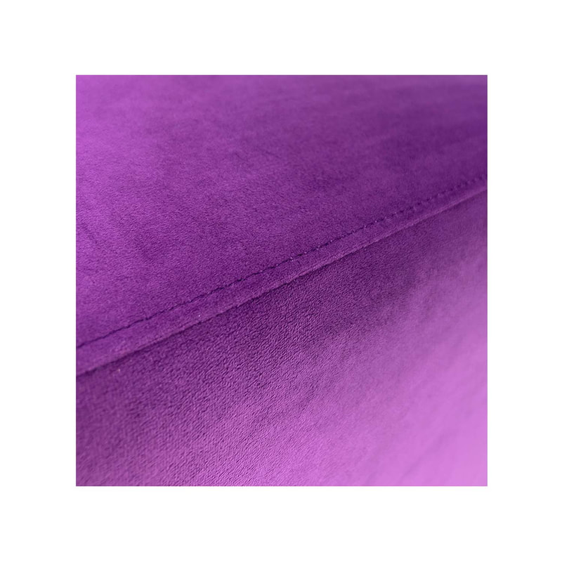 F-OT107-PR Endless Lounge Ottoman Type G in purple velvet
