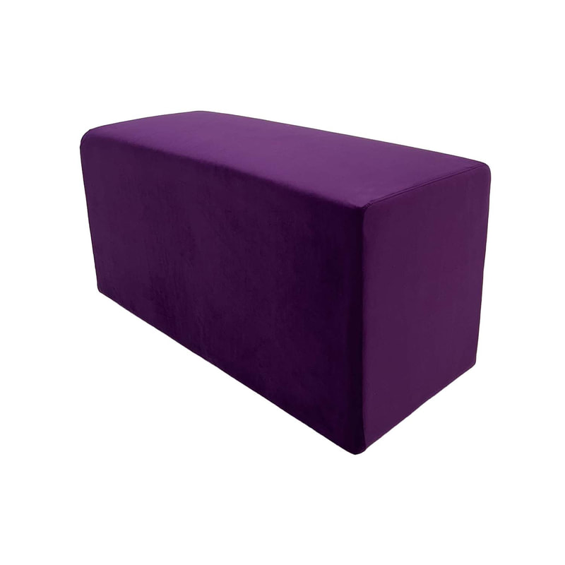 F-OT107-PR Endless Lounge Ottoman Type G in purple velvet