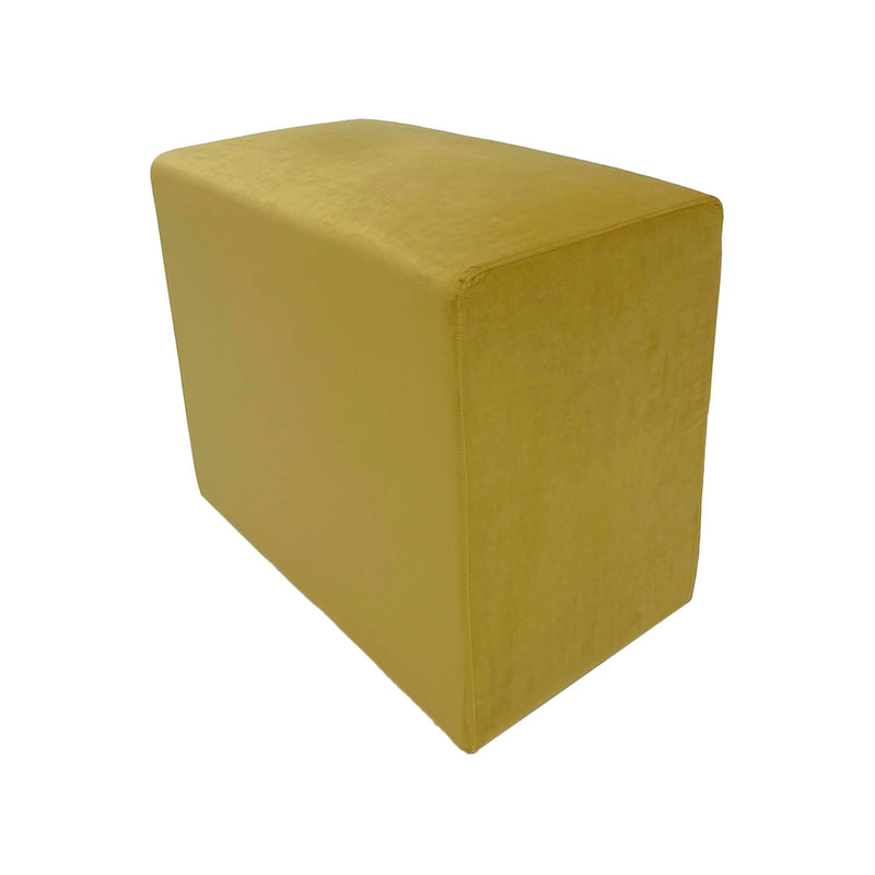 F-OT108-CG Endless Lounge Ottoman Type H in champagne gold velvet