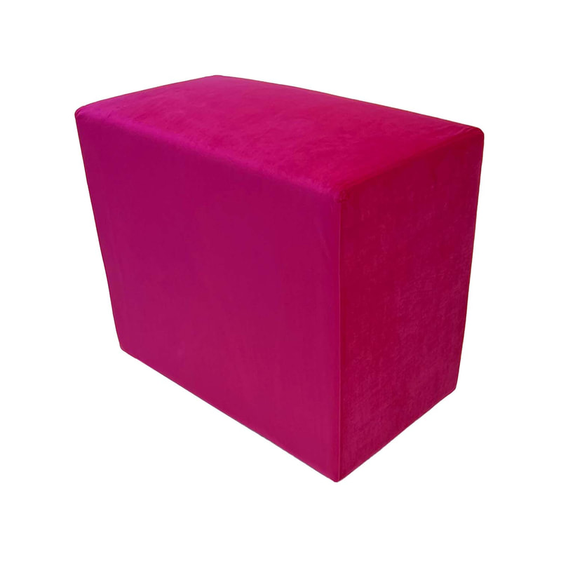 F-OT108-HP Endless Lounge Type H in hot pink velvet suede