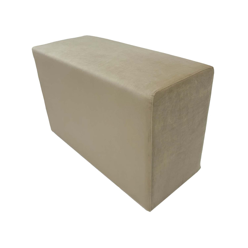 F-OT109-TF Endless Lounge Ottoman Type I in toffee velvet
