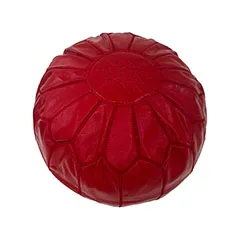 Moroccan Pouffe - Dark Red F-PF101-DR