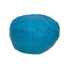 Moroccan Pouffe - Light Blue ​F-PF101-LB