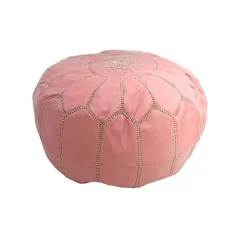 Moroccan Pouffe - Light Pink F-PF101-LP