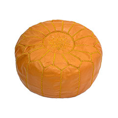 Moroccan Pouffe - Orange ​F-PF101-OR