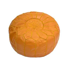 Moroccan Pouffe - Orange F-PF101-OR