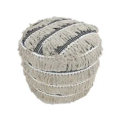 Sonny Pouffe - Black + Cream F-PF114-BC