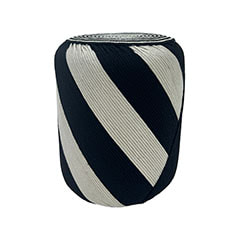 Criss Pouffe - Natural + Black F-PF127-BI