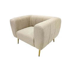 Audrey Single Sofa - Cream F-SN102-CR