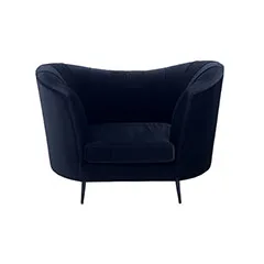 Monroe Single Sofa - Black F-SN104-BL