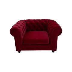 Botello Single Sofa - Dark Red F-SN124-DR