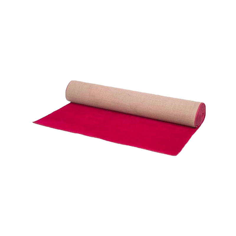 F-VC108-RE 30m long x 1.8m wide red VIP carpet with edging to all sides
