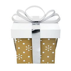 Giant Gift Box - Gold, Silver  + White ​ ​P-CM142-MC