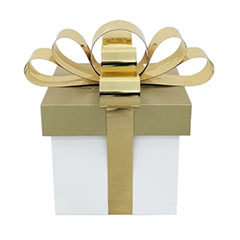 Giant Gift Box - Gold + White ​P-CM140-MC