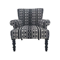 Winslow Accent Chair - Black + White F-AC174-BW