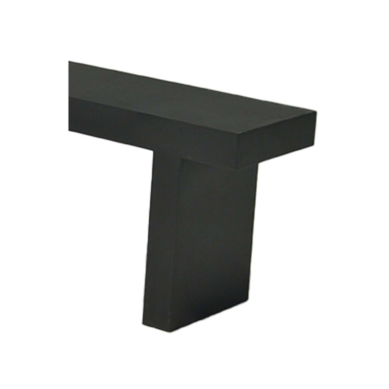 F-BN101-GL Milan bench with lime green seat pad and base in white paint finish