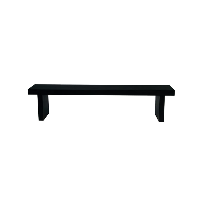 F-BN101-GL Milan bench with lime green seat pad and base in white paint finish