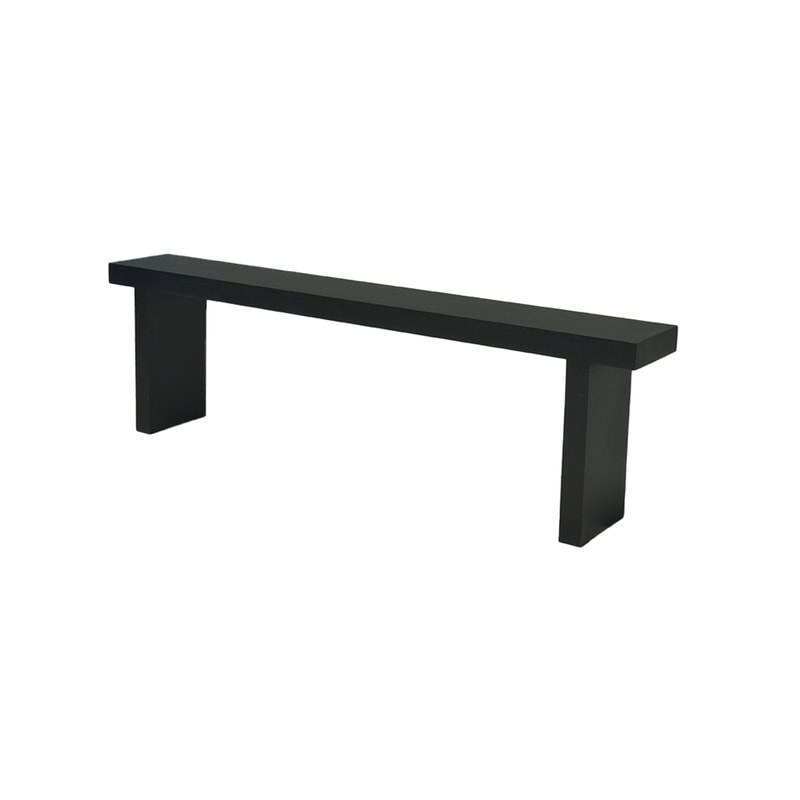 F-BN101-GL Milan bench with lime green seat pad and base in white paint finish