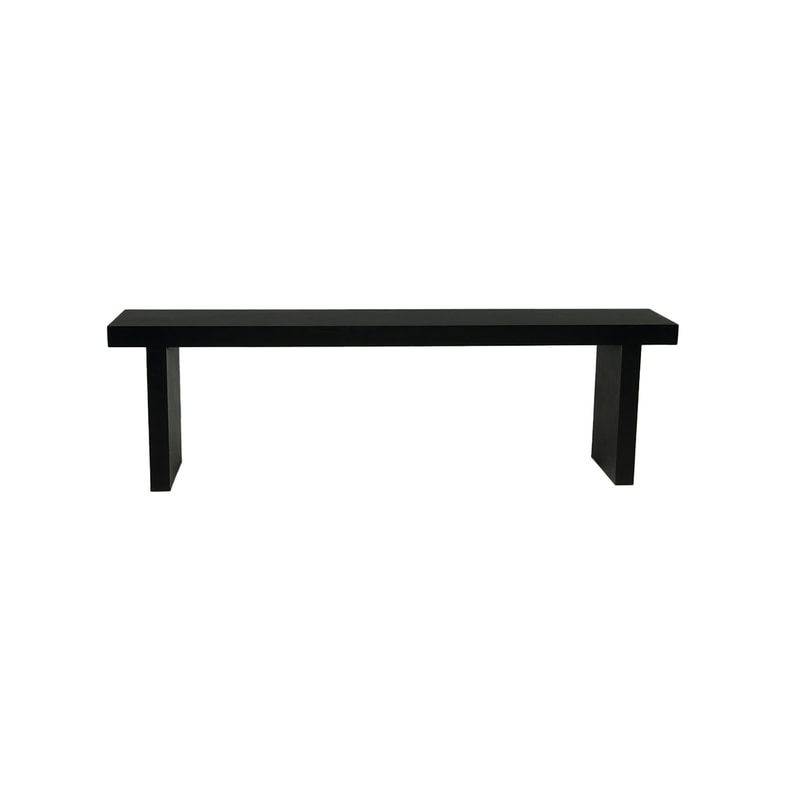 F-BN101-GL Milan bench with lime green seat pad and base in white paint finish