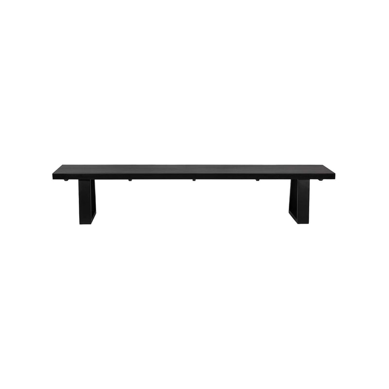 F-BN101-GL Milan bench with lime green seat pad and base in white paint finish