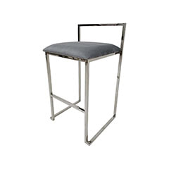Marley Barstool - Silver F-BS128-SI