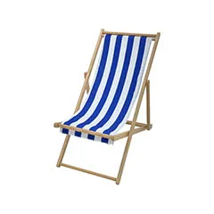 Malibu Deck Chair - Navy + White  F-DC101-VW