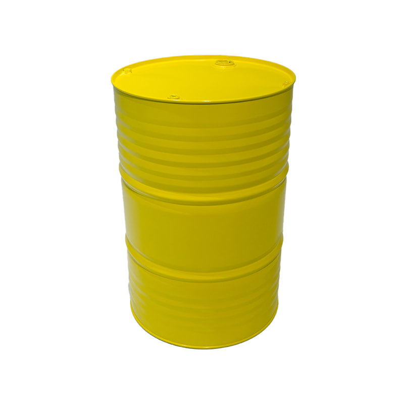 F-OL101-YL Oil drum in yellow paint finish