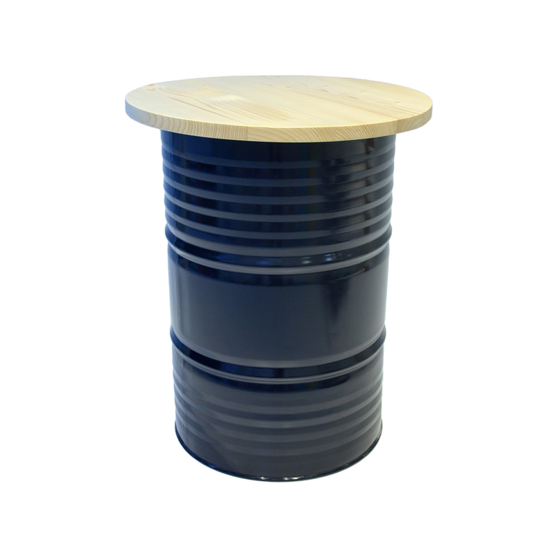 F-OL101-YL Oil drum in yellow paint finish