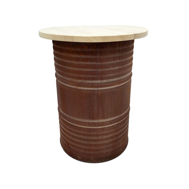 F-OL101-YL Oil drum in yellow paint finish