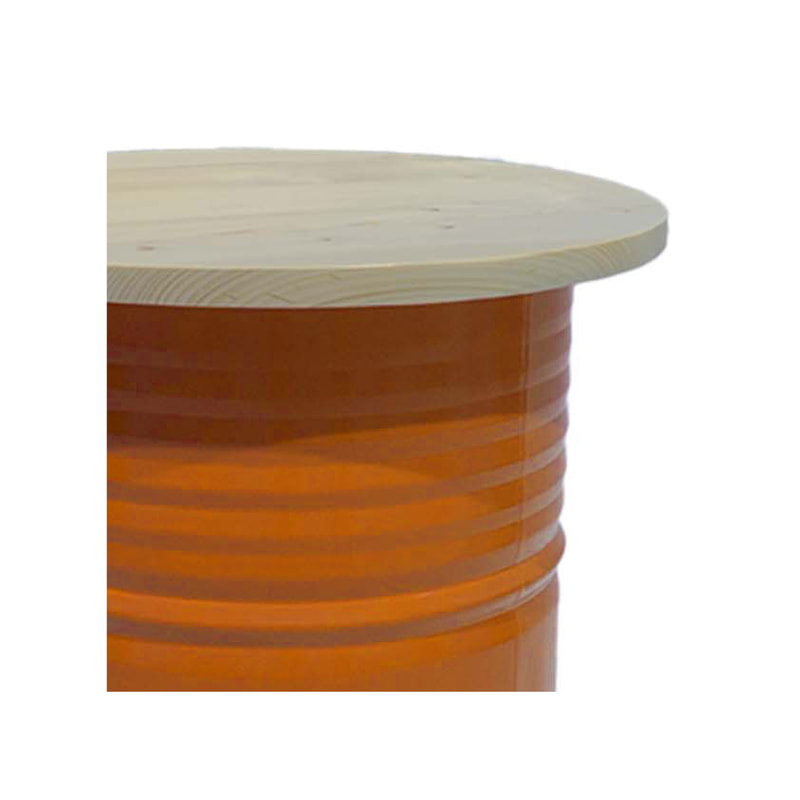 F-OL101-YL Oil drum in yellow paint finish