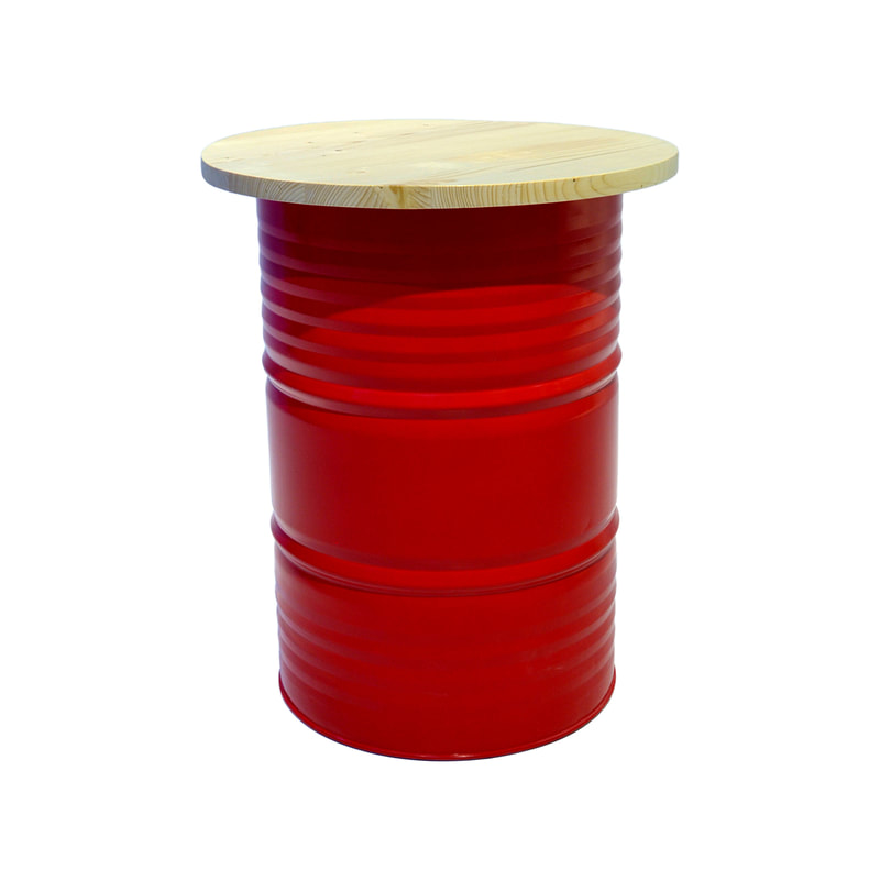 F-OL101-YL Oil drum in yellow paint finish