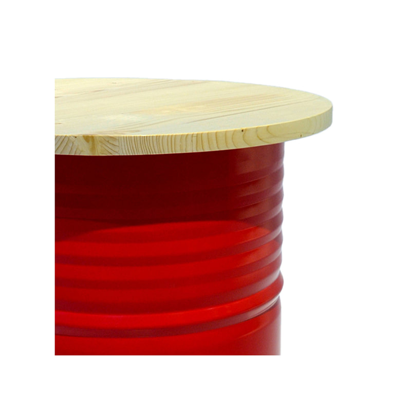 F-OL101-YL Oil drum in yellow paint finish