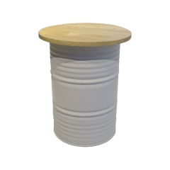 Oil Drum Table - White F-OL201-WH
