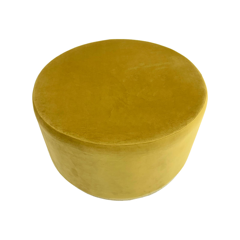 P-ST803-TQ Toadstool seat painted in turquoise shades