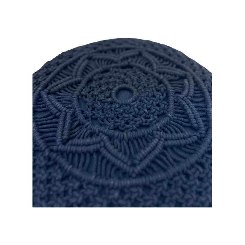 P-ST803-TQ Toadstool seat painted in turquoise shades