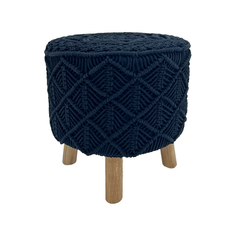 P-ST803-TQ Toadstool seat painted in turquoise shades