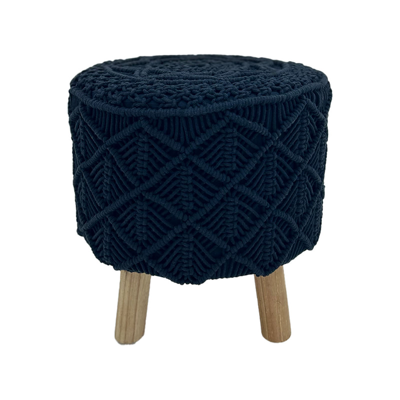 P-ST803-TQ Toadstool seat painted in turquoise shades