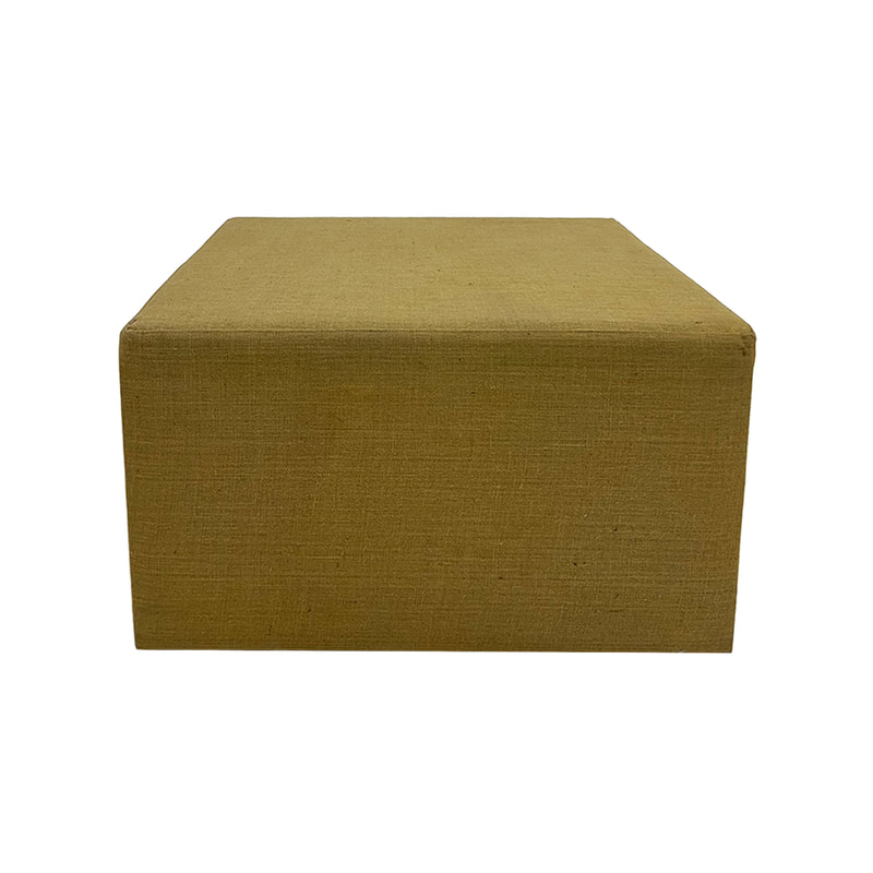 P-ST801-SG Billy rocking stool with cushion in sage green fabric and dark wooden frame