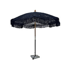 Viva Macrame Umbrella - Black ​F-UM103-BL