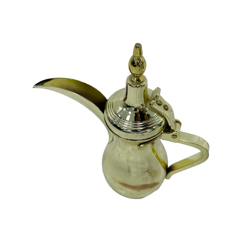 P-AD101-GD 25cm small gold Arabic coffee pot