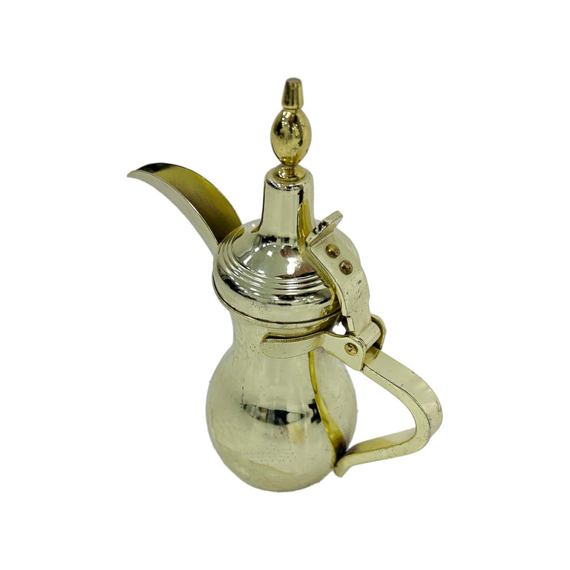 P-AD101-GD 25cm small gold Arabic coffee pot