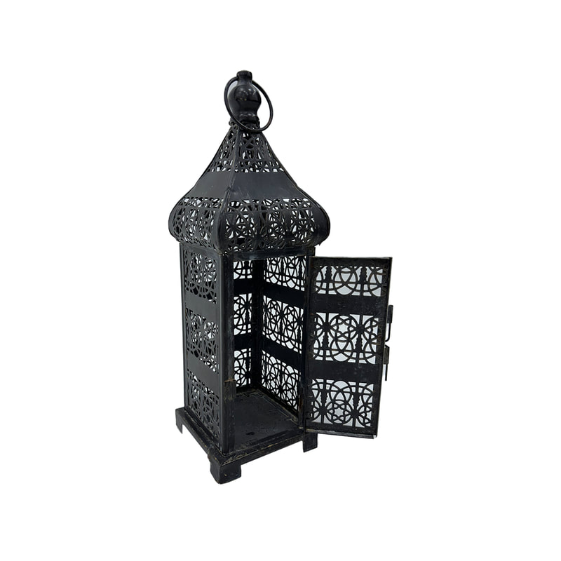 P-AL102-GD 35cm high gold arabic lantern