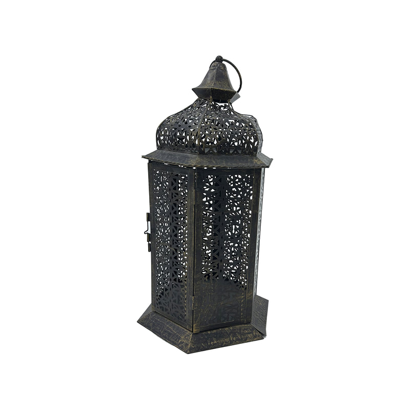 P-AL103-GD 50cm high gold arabic lantern