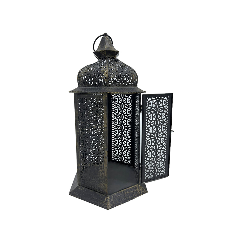P-AL103-GD 50cm high gold arabic lantern