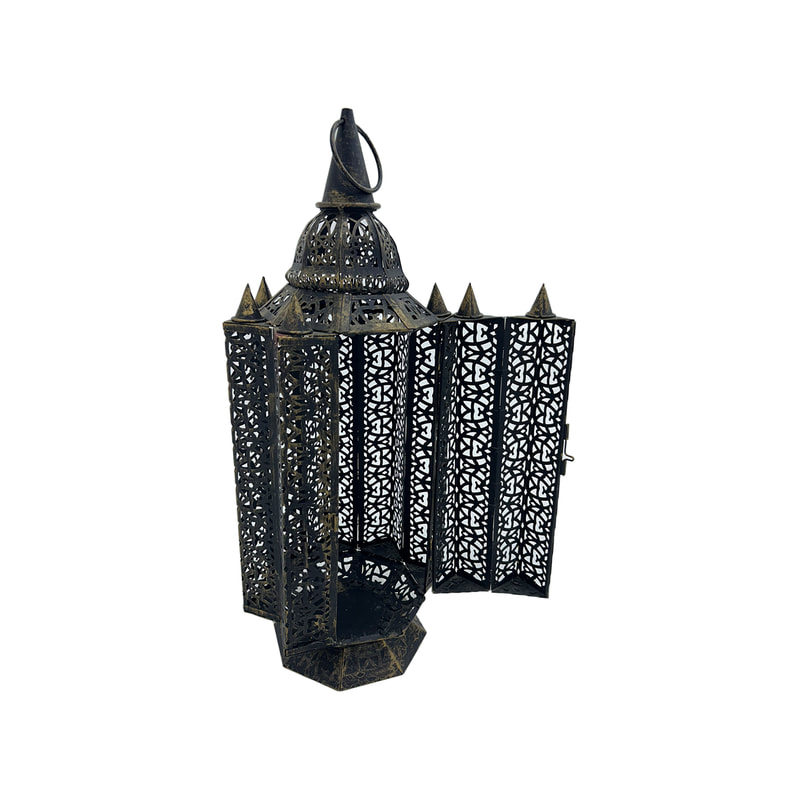 P-AL105-GD 52cm high gold Arabic lantern