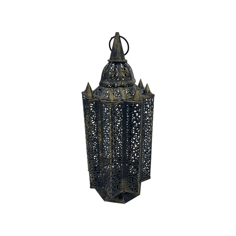 P-AL105-GD 52cm high gold Arabic lantern
