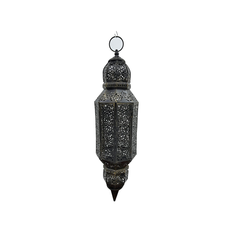 P-AL109-GD 80cm high large gold hanging Arabic lantern