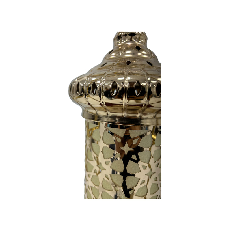 P-AL116-GD 65cm high gold hanging Arabic lantern