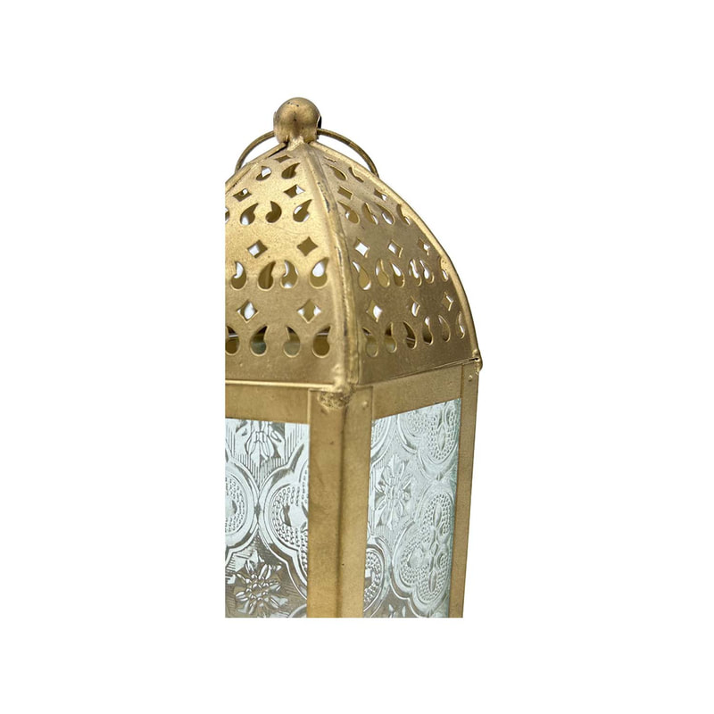 P-AL123-GD 17cm high small gold Arabic lantern