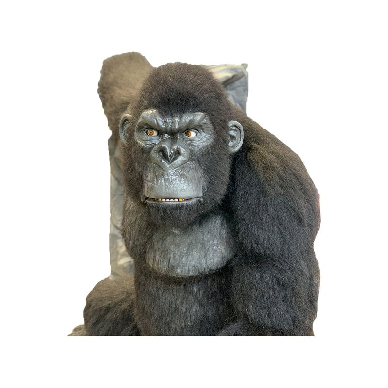 P-AM109-LI 230cm Life-size gorilla with head, hands, mouth and eye movement 